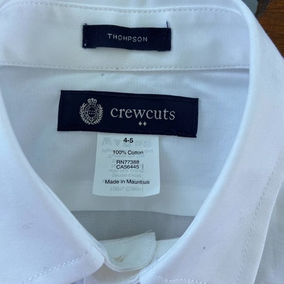 Crewcuts Kids White Dress Shirt in Size 4/5 EUC - Picture 2 of 11